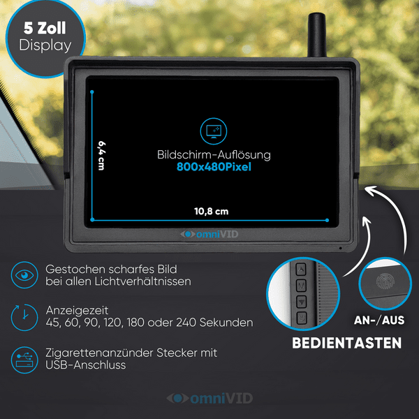 omniVID Equi-Cam mit 5 Zoll Monitor